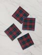 Jubilee Plaid Cocktail Napkins (Set of 4) by Atelier Saucier on Sale