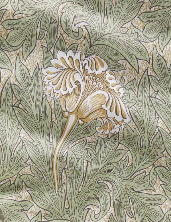 Tulip Cotton Fabric by Morris & Co. For Sale