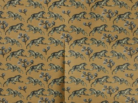 Tiger Grasscloth Wallpaper by Sarah Sherman Samuel Hot on Sale