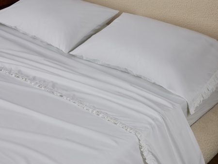 Audrey Ruffle Cotton Percale Sheet Set by Pom Pom at Home Online Sale