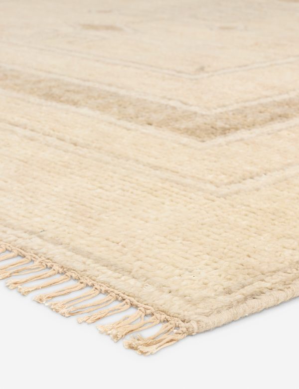 Villa Hand-Knotted Wool Rug For Cheap