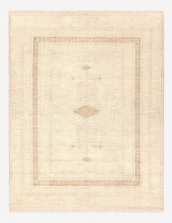 Villa Hand-Knotted Wool Rug For Cheap