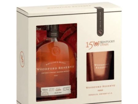 Woodford Reserve 150th Kentucky Derby Limited Edition Julep Cup Gift Set - 750ml Online now